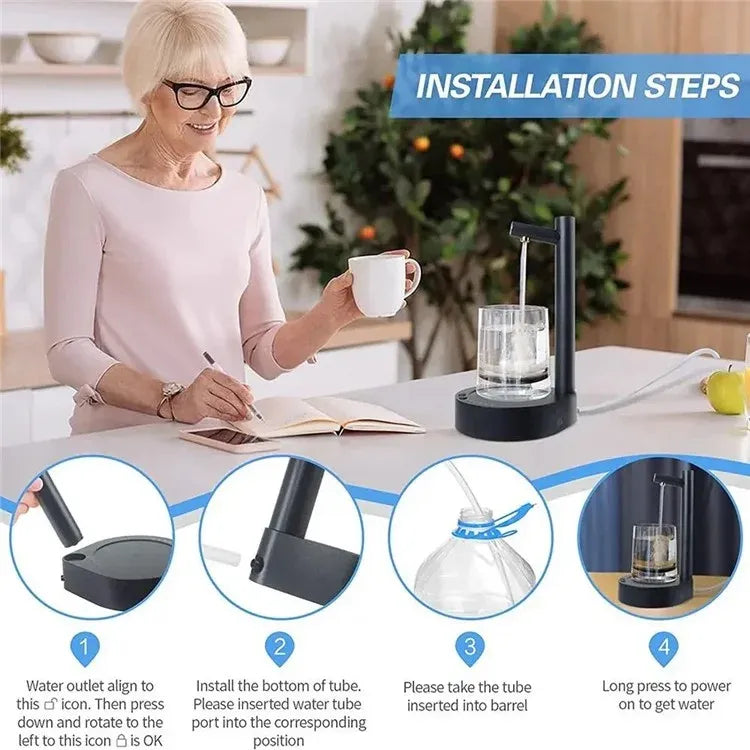 Portable Water Dispenser USB-C Charging (BPA-Free, No FDA)